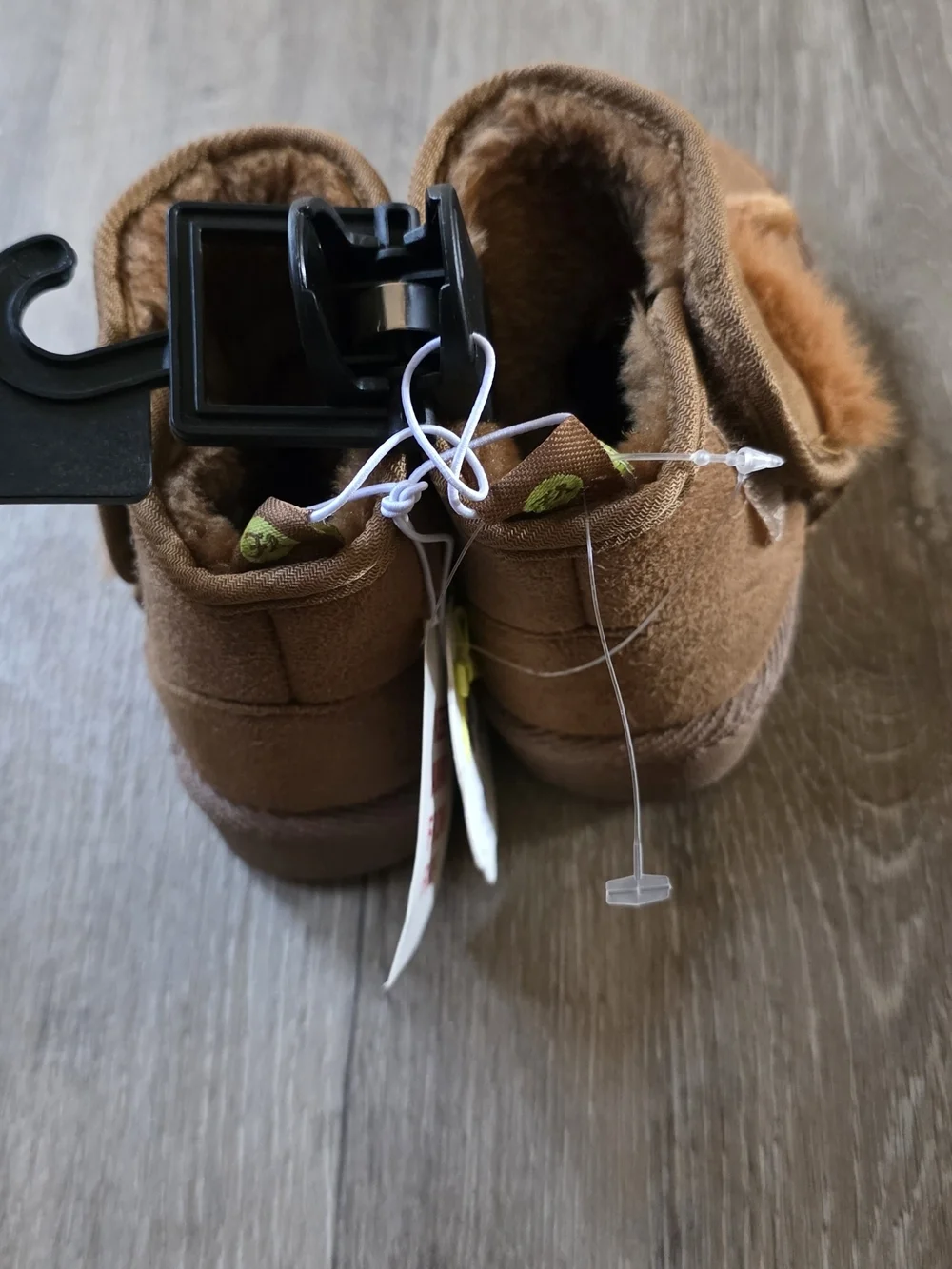 Kids Brown Bear Plush Bootie Slippers - Cozy Toddler Shoes
